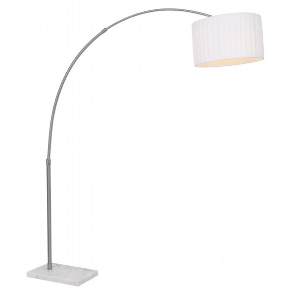Globo 58226 Stehleuchte La Nube 1x100W | E27 - höhenverstellbar, Schalter, weiß, matt Nickel