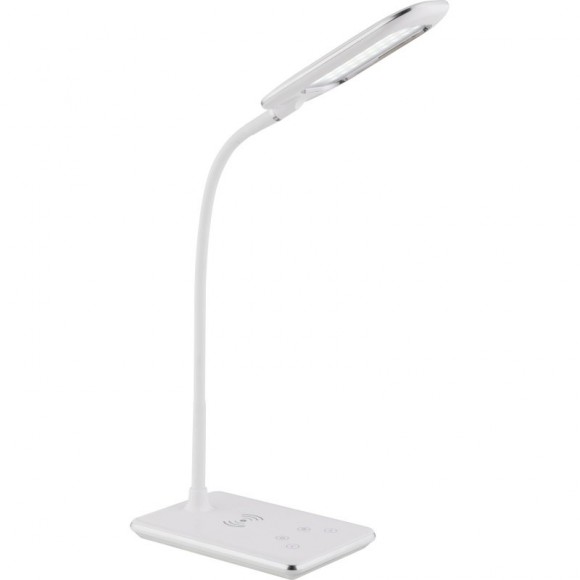 Globo 58298 LED Tischleuchte Hekla 1x5W| 250LM | 3000-6000K - Wireless-Ladegerät, USB-Ladekabel, weiß