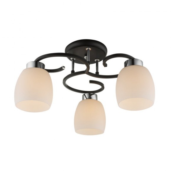Globo 69018-3 Deckenleuchte Pessoa IV 3x40W | E27 - schwarz opal, chrom
