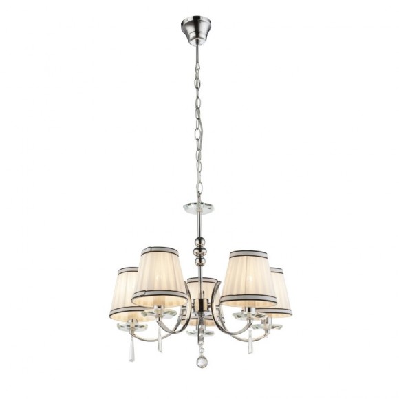 Globo 69032-5 Pendelleuchte Valle 5x40W | E14 - chrom, weiß