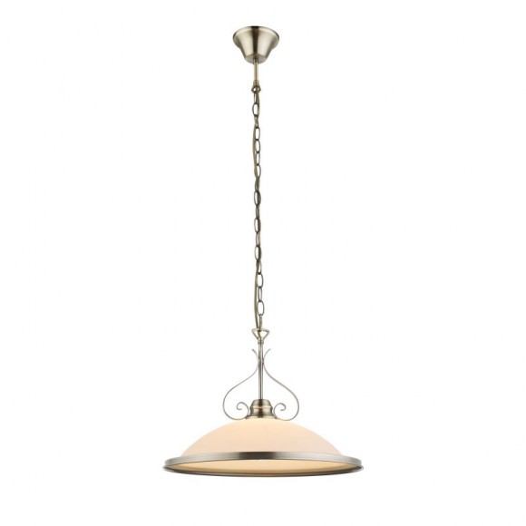 Globo 6906 Pendelleuchte Sassari 1x60W | E27 - Messing, weiß