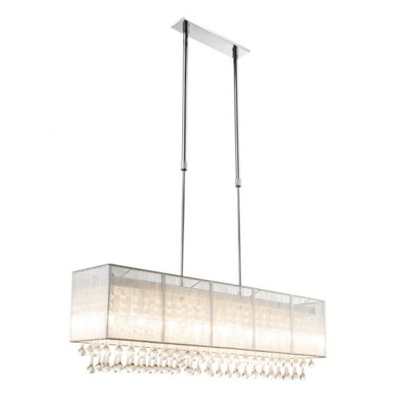 Globo 15094H2 Pendelleuchte Sierra 8x3W | G9 LED | 906lm | 3000K - höhenverstellbar, chrom, silber, Kristall