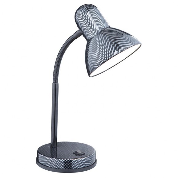 Globo 24893 Tischleuchte Carbon 1x40W | E27 - Schalter auf dem Körper, flexibler Arm, Karbon