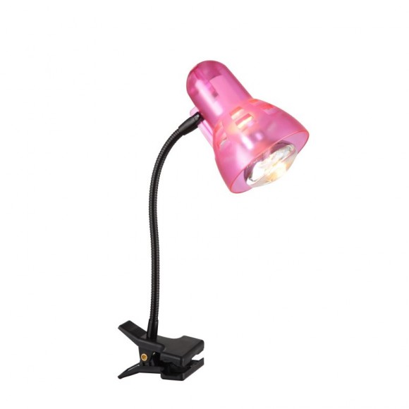 Globo 54853 Klemmleuchte Clip 1x40W | E14 | R50 - schwarz, pink