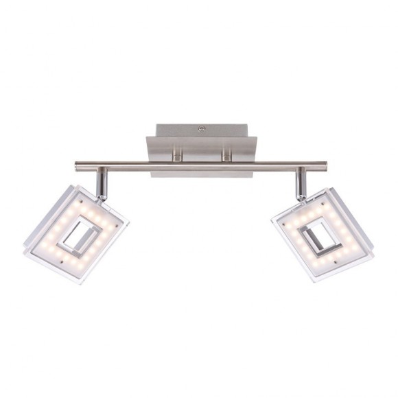 Globo 56138-2 LED Spotleuchte Deckenleuchte Kerstin 2x4W | 608lm | 3000K - Nickel, matt