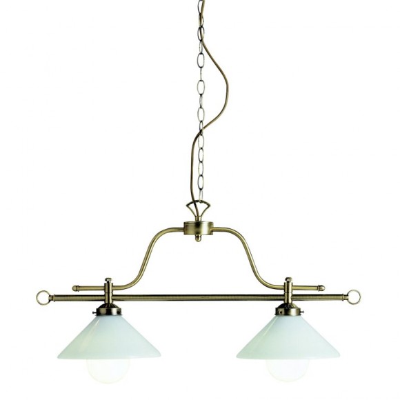 Globo 6870-2 Pendelleuchte Landlife 2x60W | E27 - Messing, opal