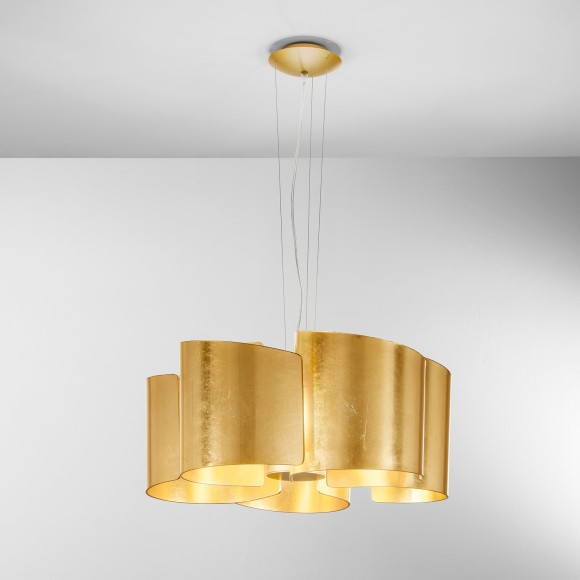 Luce Ambiente Design I-IMAGINE-S5-ORO Pendelleuchte IMAGINE | 5×60W E27 | Seilleuchte | gold