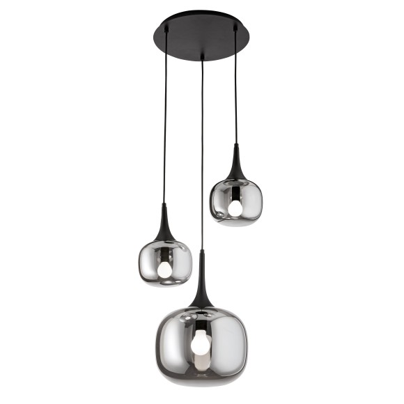 Luce Ambiente Design I-JAIPUR-S3-GR Pendelleuchte JAIPUR E14 | schwarz