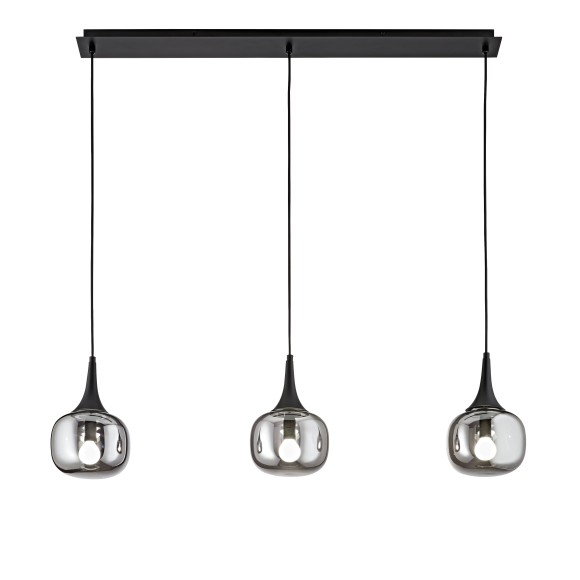 Luce Ambiente Design I-JAIPUR-SQ3-GR Pendelleuchte JAIPUR E14 | schwarz