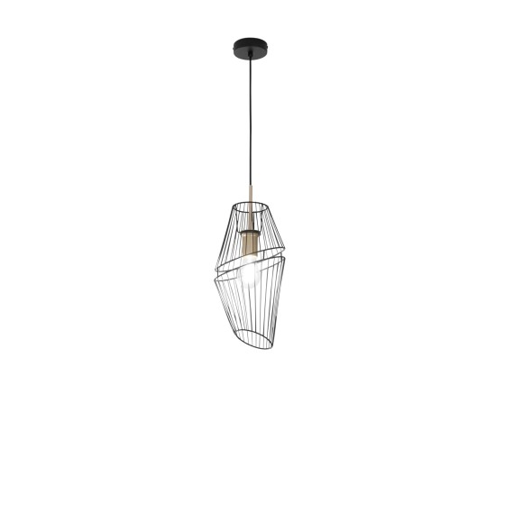 Luce Ambiente Design I-KIKO-S20  Pendelleuchte KIKO | 1×60W E27 | schwarz | gold