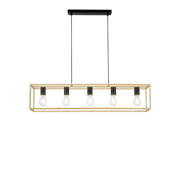 Luce Ambiente Design I-KIMERA-S5 Pendelleuchte KIMERA | 5×60W E27 | schwarz | gold