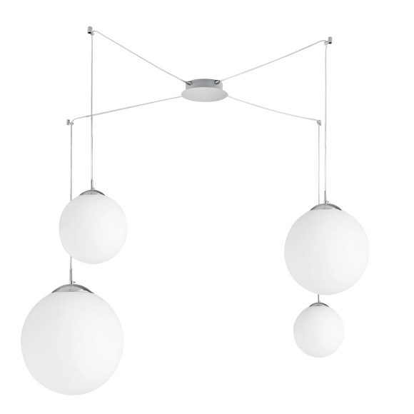 Luce Ambiente Design I-LAMPD/S4 BCO  Pendelleuchte LAMPD E27 | Seilleuchte | weiß