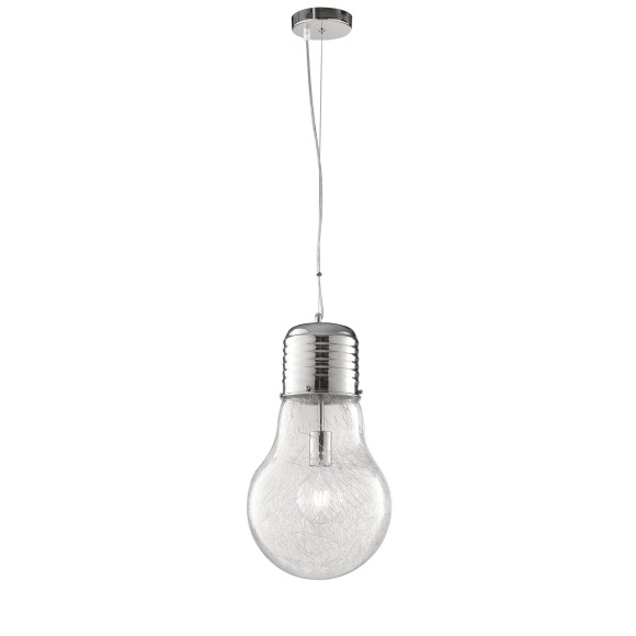 Luce Ambiente Design I-LAMPD/SOSP Pendelleuchte LAMPD | 1×60W E27 | Seilleuchte | chrom