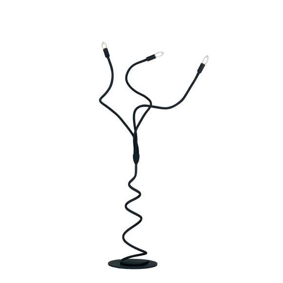 Luce Ambiente Design I-LOVER-PT3-NERO Stehlampe LOVER | 3×60W E14 | mit Schalter | schwarz
