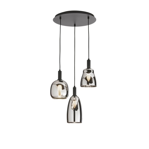 Luce Ambiente Design I-WEIZEN-S3 Pendelleuchte WEIZEN E14 | schwarz | chrom