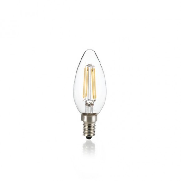 Ideal Lux 188928 LED-Leuchtmittel Filament B35 1x4W | E14 | 320lm | 3000K - dimmbar, klar