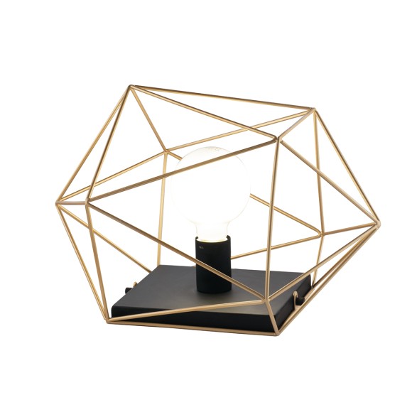 Luce Ambiente Design I-ABRAXAS-L1 ORO Tischlampe ABRAXAS | 1×60W E27 | mit Schalter | schwarz | gold
