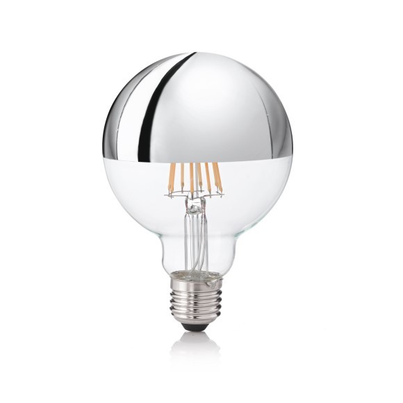 Ideal Lux 135526 LED-Leuchtmittel Filament G95 1x9W | 930lm | 3000K - Chrom