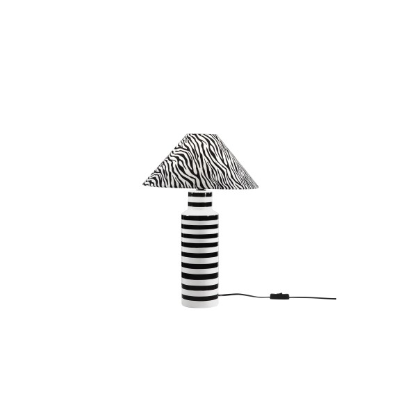 Luce Ambiente Design I-KENYA-L Tischlampe KENYA E14 | mit Schalter | weiß | schwarz