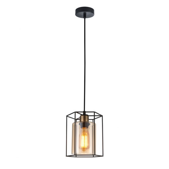 Italux PND-78901-1-BK+AMB Pendelleuchte Kalula E27