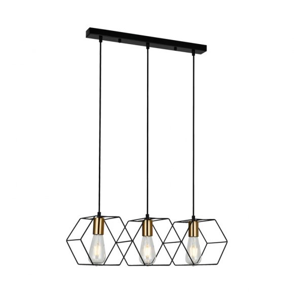 Italux PND-74889-3-BK Pendelleuchte Aina E27