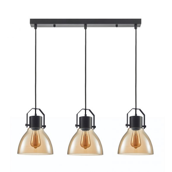 Italux PND-22371-3-BK+AMB Pendelleuchte Darlena E27