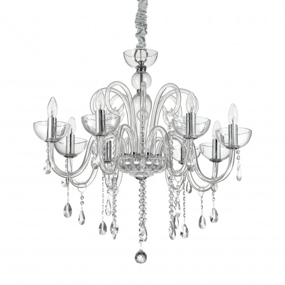 Ideal Lux 027630 Pendelleuchte 8x40W Canaletto transparente | E14