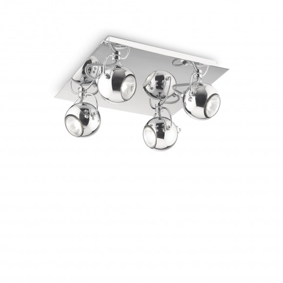 Ideal Lux 066820 Lunare Deckenleuchte 4x28W | GU10 - chrom
