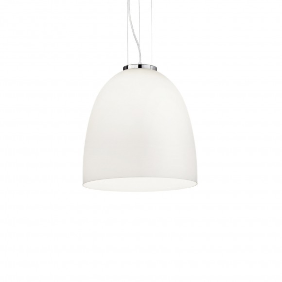 Ideal Lux 077697 Pendelleuchte 1x60W Eva Bianco Small | E27 - weiß
