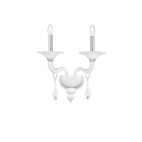 Ideal Lux 080888 Wandleuchte 240W Miramare | E14 - weiß