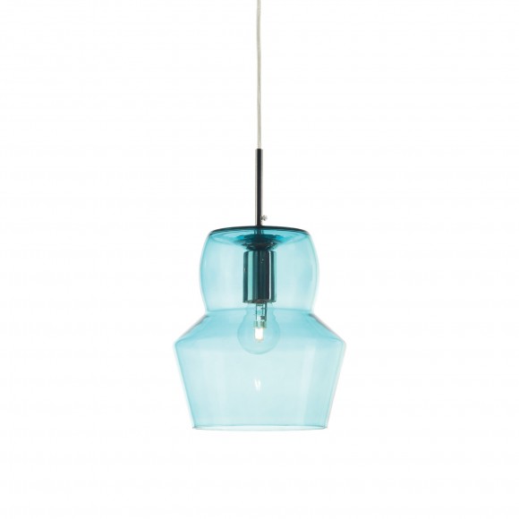 Ideal Lux 088969 Pendelleuchte Zeno Big 1x60W | E27 - azurblau