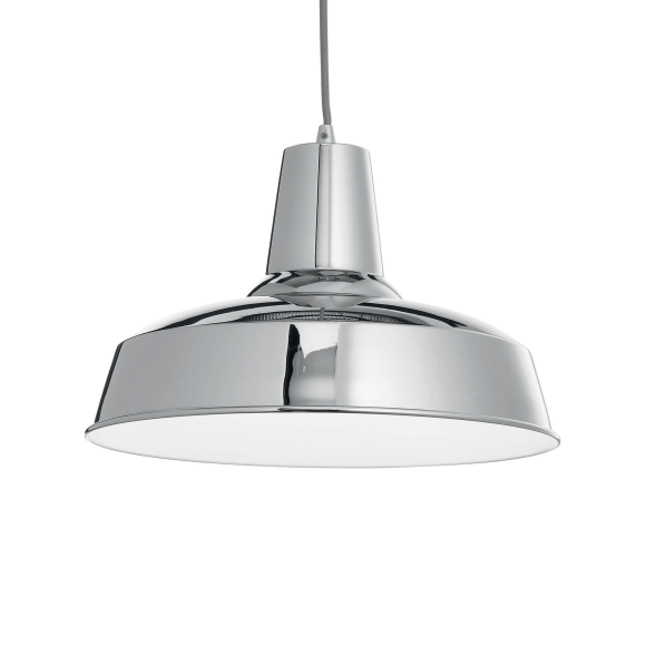 Ideal Lux 093680 Pendelleuchte 1x60W Moby Cromo | E27 - chrom