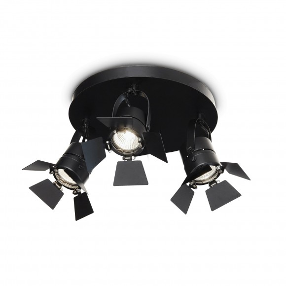 Ideal Lux 095 691 Deckenleuchte Spotleuchte Ciak 3x50W | GU10 - schwarz