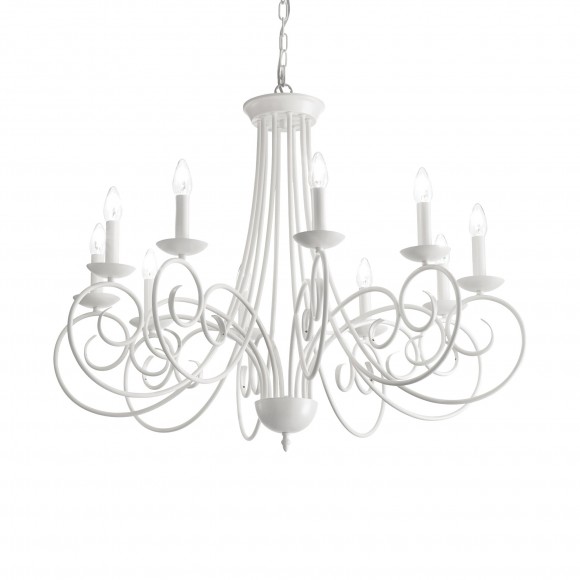 Ideal Lux 100432 Pendelleuchte Sem 10x40W | E14 - weiß
