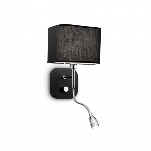 Ideal Lux 124179 LED Wandleuchte mit Richtungsleuchte 1x40W Holiday Nero | E14 - schwarz