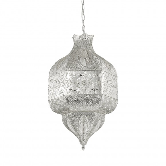 Ideal Lux 141954 Pendelleuchte Nawa 8x60W| E27 - silber