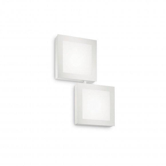 Ideal Lux 142197 Wandleuchte Union Square 2x15W| GX53 - weiß, quadratisch