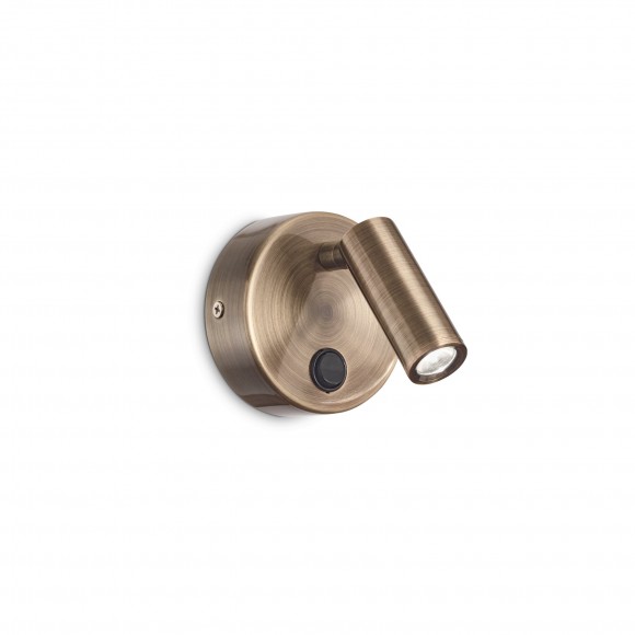 Ideal Lux 233680 LED Spotleuchte Wandleuchte mit Schalter Page 1x3W | 3000K - bronze
