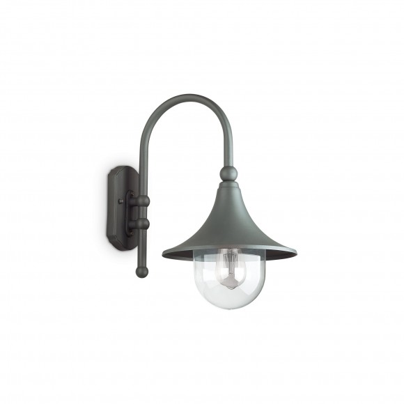 Ideal Lux 246819 Gartenwandleuchte Cima 1x60W | E27 | IP43 - anthrazit