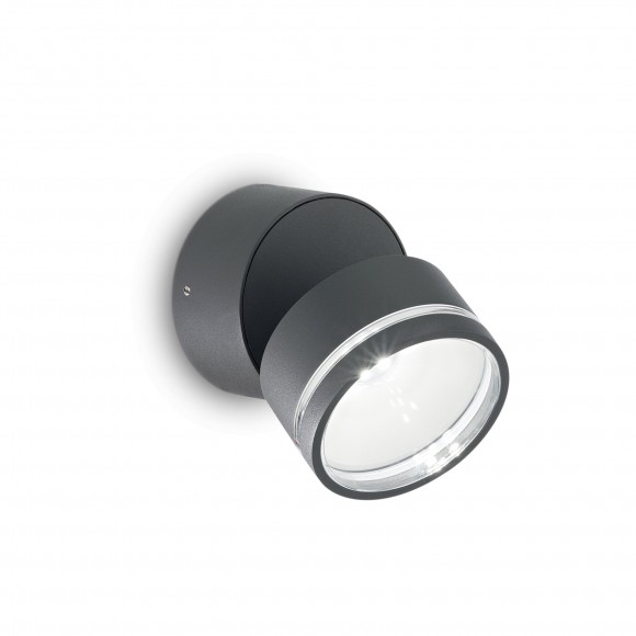 Ideal Lux 247076 LED Gartenwandleuchte Omega 1x7,3W | 3000K | IP54 - anthrazit