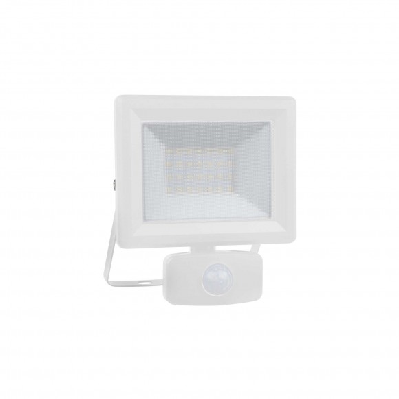 Ideal Lux 269108 LED Außen Reflektor mit Bewegungssensor Flood 1x20w | 1850lm | 4000k | IP65 - weiß
