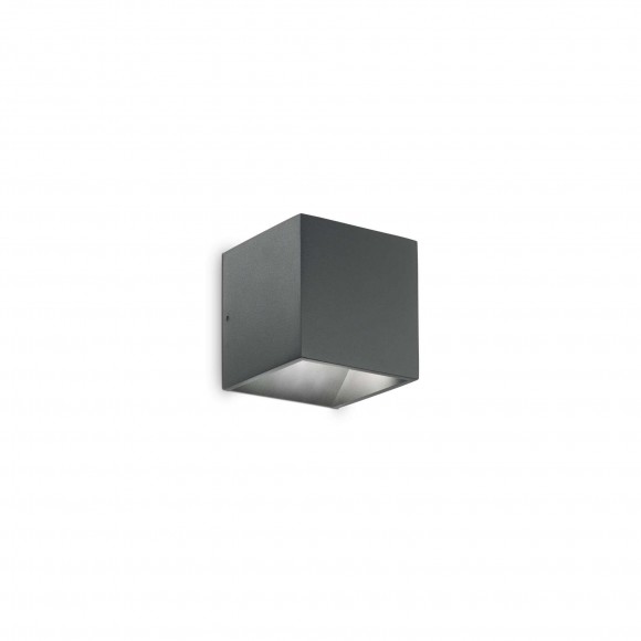 Ideal Lux 269184 LED Wandleuchte Rubik 1x4,5w | 260lm | 3000k | IP54 - Anthrazit