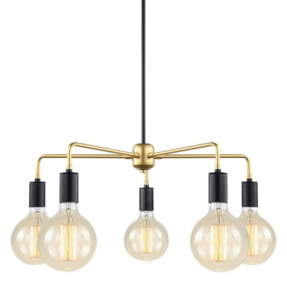Italux MDM3386/5 BK+GD Malene | 40W E27