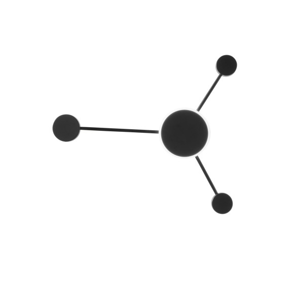 Luce Ambiente Design ETERE-PL3 NER LED Deckenleuchte ETERE | 12W integrierte LED-Quelle | schwarz