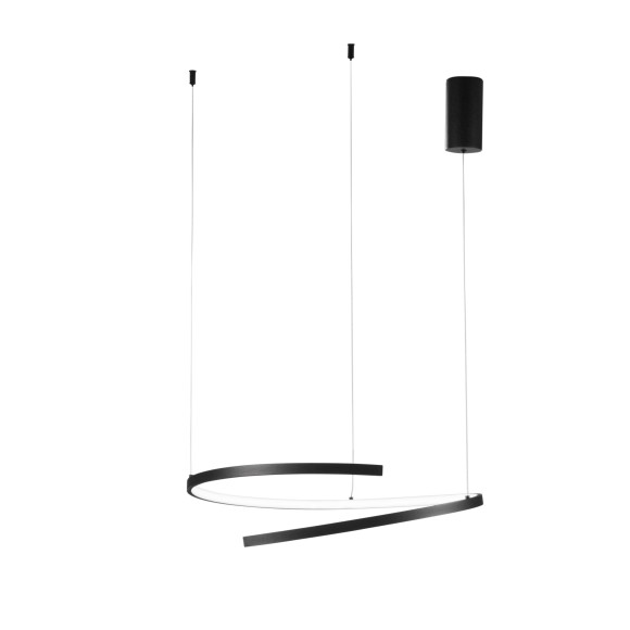 Luce Ambiente Design MOMA-S60-NER LED Pendelleuchte MOMA | 38W integrierte LED-Quelle | Seilleuchte | schwarz