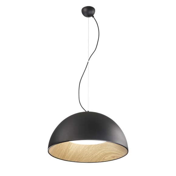 Luce Ambiente Design COCO-S50-NER  LED Pendelleuchte COCO | 40W integrierte LED-Quelle | Seilleuchte | schwarz