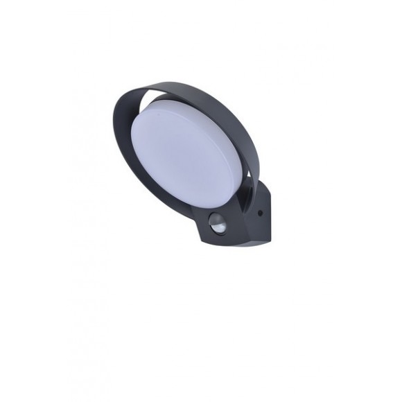 Lutec 5205702118 LED-Außenwandleuchte Polo mit Bewegungsmelder 1x16W | 1100lm | 3000 K | IP54 - grau
