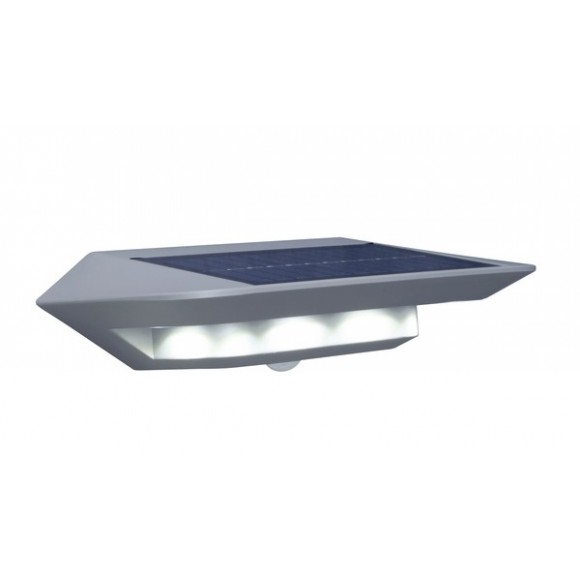 Lutec LT6901401337 LED Solar-Wandleuchte mit Bewegungssensor Ghost 1x2W | 260L | 4000K | IP44 - grau