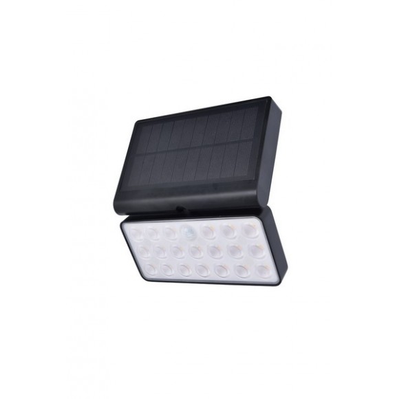 Lutec 6935501330 LED-Solar-Außenwandleuchte Tuda mit Bewegungssensor 1x8,5W | 1000lm | 2700-6500K | IP44 - schwarz