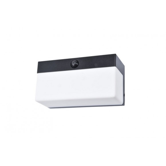 Lutec 6941502330 LED-Solar-Außenwandleuchte Fran mit Sensor 1x9,7W | 800lm | 2700-6500K | IP44 - schwarz